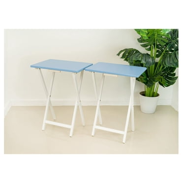 LORYERGO TV Tray & Lap Desk - Adjustable Folding Table With Cushion, Cup Holder