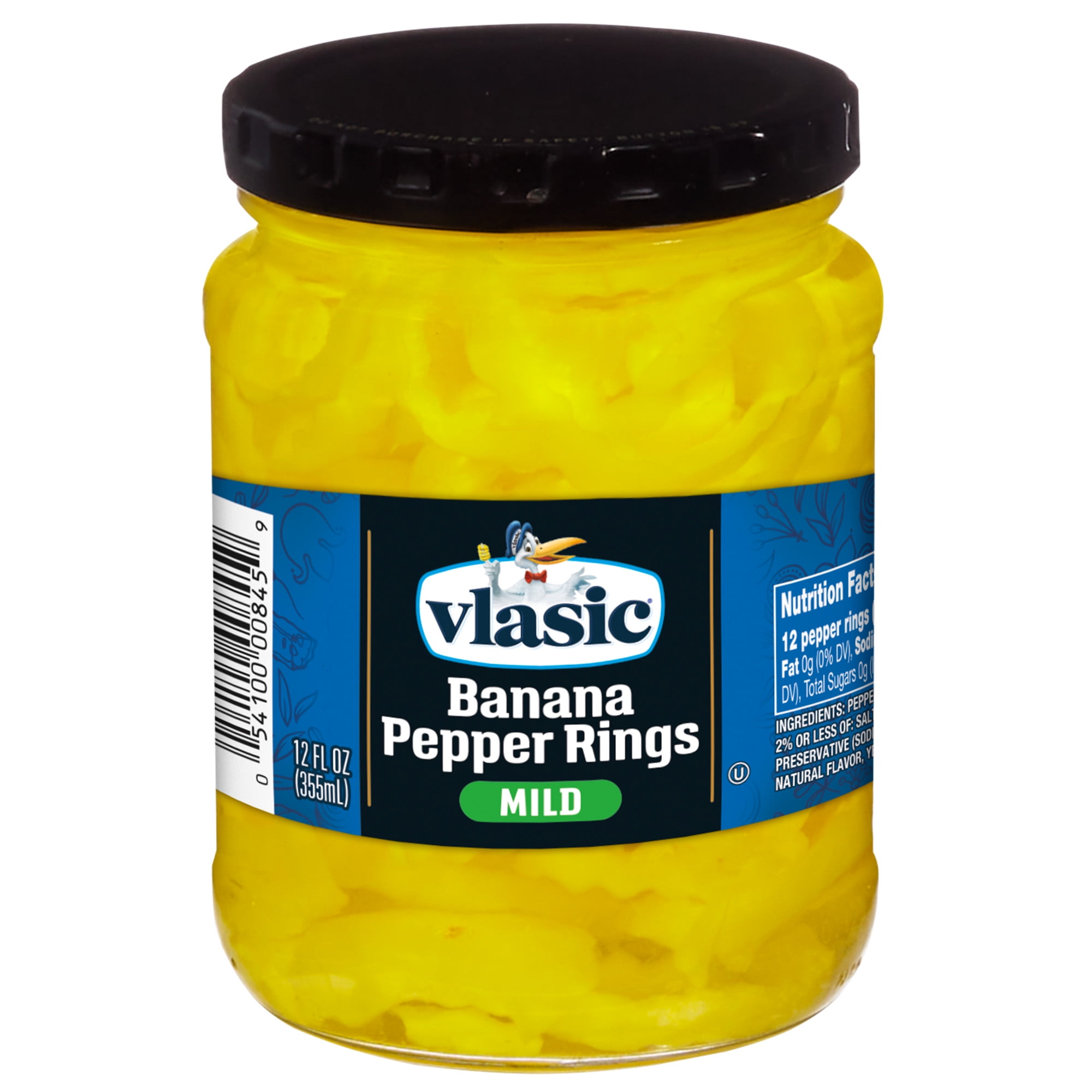 (6 pack) Vlasic Mild Banana Pepper Rings, Keto Friendly, 12 fl. oz.