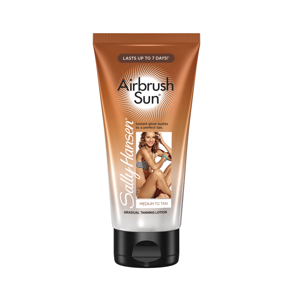 Sally Hansen Airbrush Sun Gradual Tanning Lotion, Medium to Tan, 6 oz