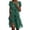 Green, variant on XFeng Women's Boho Floral Print Short Sleeve Dress Bohemian Summer Vacation Casual Loose Swing Midi Dresses