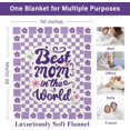 thumbnail image 6 of Gifts for Mom, Mom Checkered Blanket Gifts, Mom Birthday Gifts from Daughter Son, Mother Gift Ideas for Birthday Mothers Day Christmas Valentines, Purple Throw Blanket 60"×50", 6 of 6