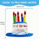 thumbnail image 2 of Gorro de cumpleaños con gafas de cumpleaños, gorro de feliz cumpleaños de felpa con velas multicolores, sombreros de fiesta, accesorios para fotos de cumpleaños oso de fresa  Hogar, 2 of 5