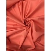 Valentina Textile inc, Broadcloth/Poly Cotton Blend Fabric, 58/60" Wide, Sells by The Yard (1 Yard, Coral)