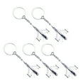 thumbnail image 4 of WHAMVOX Zinc Alloy Key Charms 5Pcs Silver Airplane Model for Bag Hanging Decor and Keychains, 4 of 8
