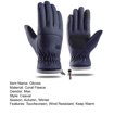 thumbnail image 5 of AYYUFE 1 Pair Cycling Gloves Coral Fleece Lining Full Finger Non-slip Touchscreen Elastic Wrist Cold Resistant Thickened Autumn Winter Men Sports Ski Motorcycle Gloves for Daily, 5 of 8