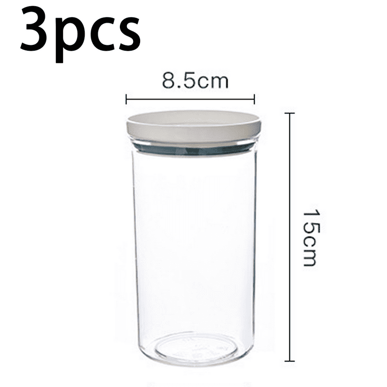 Glass Jar, Stackable Glass Food Storage，Glass Food Storage Container, Glass  Pantry Jars, Glass Canisters with Lids for Kitchen Storage and Organization  - White blue 