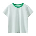 thumbnail image 1 of DXOUPM T-Shirts Garçons Été Manches Courtes Col Rond T-Shirts Décontractés Tendance Doux Respirants Hauts, 1 of 3