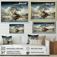 thumbnail image 4 of Designart "Desert Dreams Surrealism Unveiled III" Landscapes Framed Wall Art - Modern Grey Abstract Landscapes Hallway Framed Wall Art Decor, 4 of 6