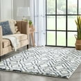 thumbnail image 6 of Well Woven Celeste Lagos Modern Shag Geometric Blue Thick 5'3" x 7'3" Area Rug, 6 of 7