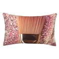 thumbnail image 1 of Fotbe Makeup Brush on Pink Glitter Funda de Almohada Decorativa Estilo Occidental, Lujo en Algodón, Fundas para Almohadas King, Cojín Estampado para Decoración del Hogar-20"x30", 1 of 6