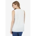 thumbnail image 2 of Woman Within Plus Size Smocked Henley Tank Top, 2 of 5