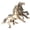 Gold-color, variant on Vintage-Inspired Two Galloping Horses Brooch Pin Secure Fastener Metal Jewelry For Equestrian Lovers & Formal