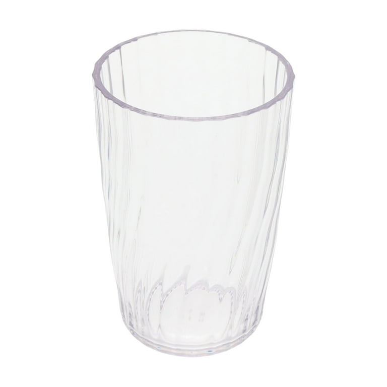 Mainstays 20-Ounce Acrylic Tall Embossed Swirl Tumbler, Clear