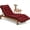 Burgundy, variant on Chaise Lounge Cushion Outdoor, Memory Foam Replacement Patio Pool Lounge Chair Cushion with Ties for Outdoor Furniture, 74 x 22 x 4 Inch (Oxford Blue)