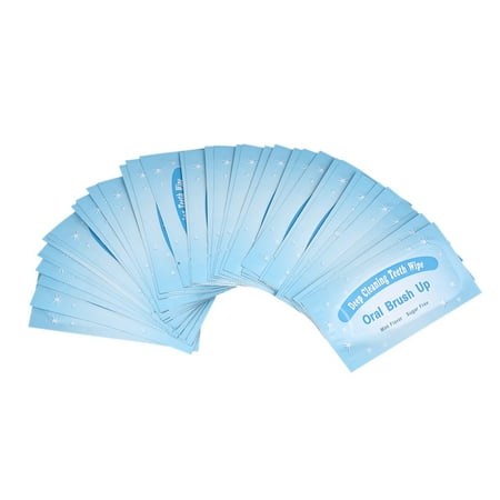 50Pcs Finger Teeth Wipes Teeth Brush Ups Wipes Dental Clean Teeth Whitening Tool for Oral Deep (Best Teeth Cleaning Products)