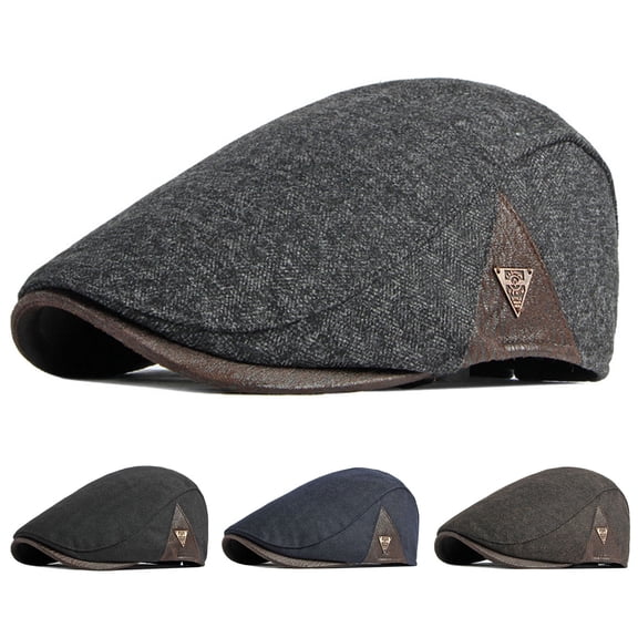 zobvuyeg Winter Ivy Cap for Men Beret Caps Warm OutdoorCotton Blend Beret Flat Newsboy Gatsby Hats