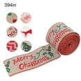 thumbnail image 1 of Christmas Ribbon Gift Wrapping Burlap 1 5 Fabric Ribbon DIY Linen Xmas Tree Present Packaging Accessory, Type 4, 10m, 1 of 6