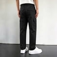 thumbnail image 6 of CONZONE Kids Boys Uniform Cargo Pants Wide Leg Baggy Chino Pants for Boys Elastic Waist Drawstring Back To School Outdoor Joggers with Pockets, 6 of 8