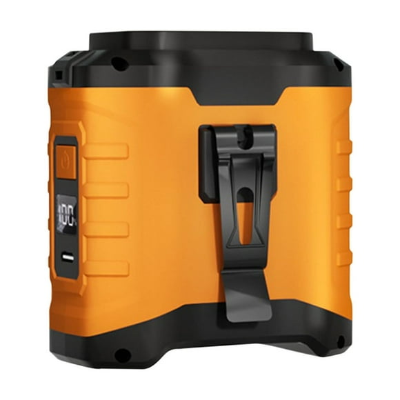 Waist Mount Portable USB Fan with Clip, Rechargeable 3000mAh Battery, LED Display, for Outdoor Activities, Hiking, Camping, Office, and Home Use