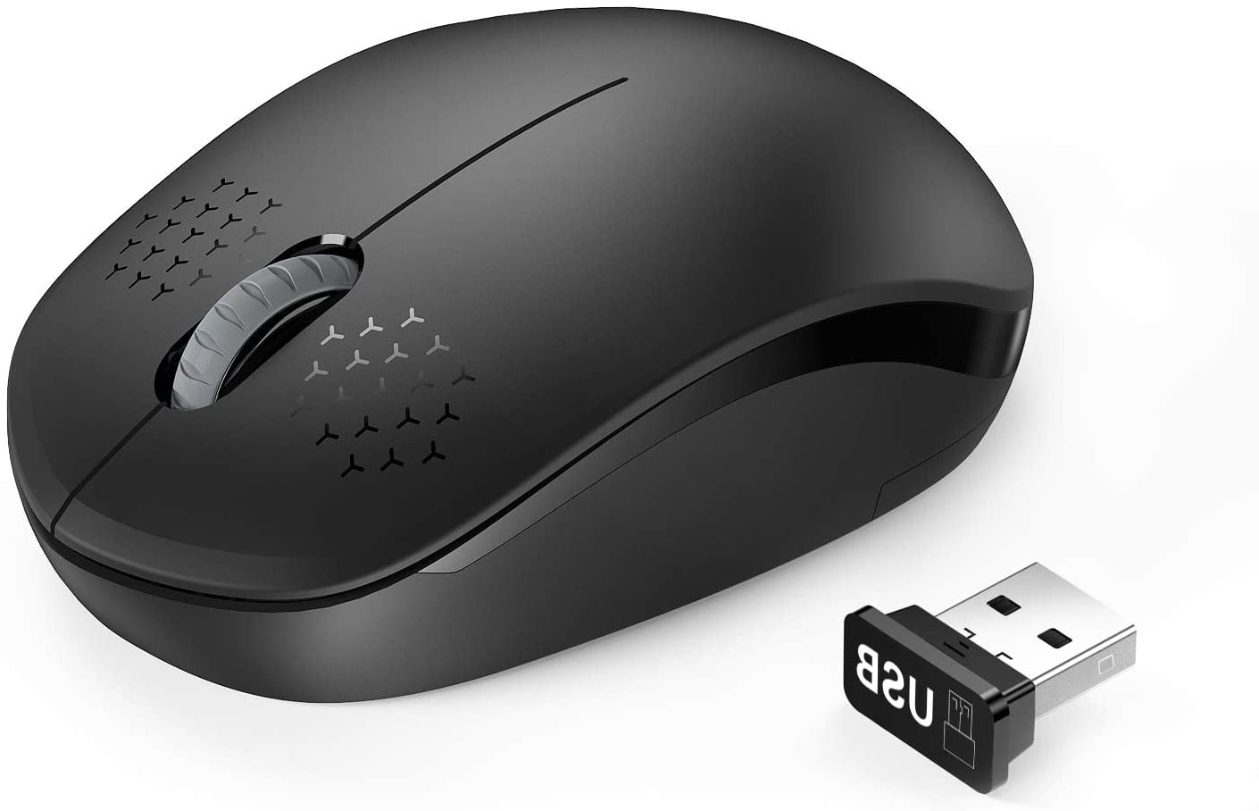 Bourgeon Vernauwd maak je geïrriteerd Wireless Mouse - 2.4G Cordless Mice with USB Nano Receiver Computer Mouse  with Noiseless Click for Laptop, PC, Tablet, Computer, and Mac - Black -  Walmart.com