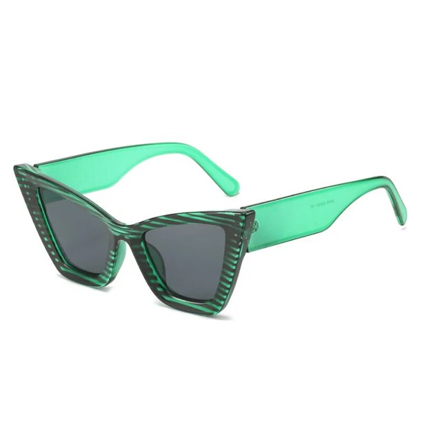 Nuevas gafas de sol triangulares de ojo de gato con montura grande, gafas de sol de pasarela con personalidad a la moda de Europa y Estados Unidos, gafas de sol femeninas transversales