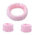 thumbnail image 2 of Conjunto De Diadema Y Muñequera Para Lavado De Cara Diadema De Maquillaje De Microfibra Para Lavado De Cara Rosa Sunnimix diadema de lavado de cara, 2 of 7