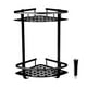 thumbnail image 1 of Canasta de esquina Estante de almacenamiento de aluminio para baño Organizador de cocina de perforación libre montado en la pared, Negro Methold HA004468-03B, 1 of 6