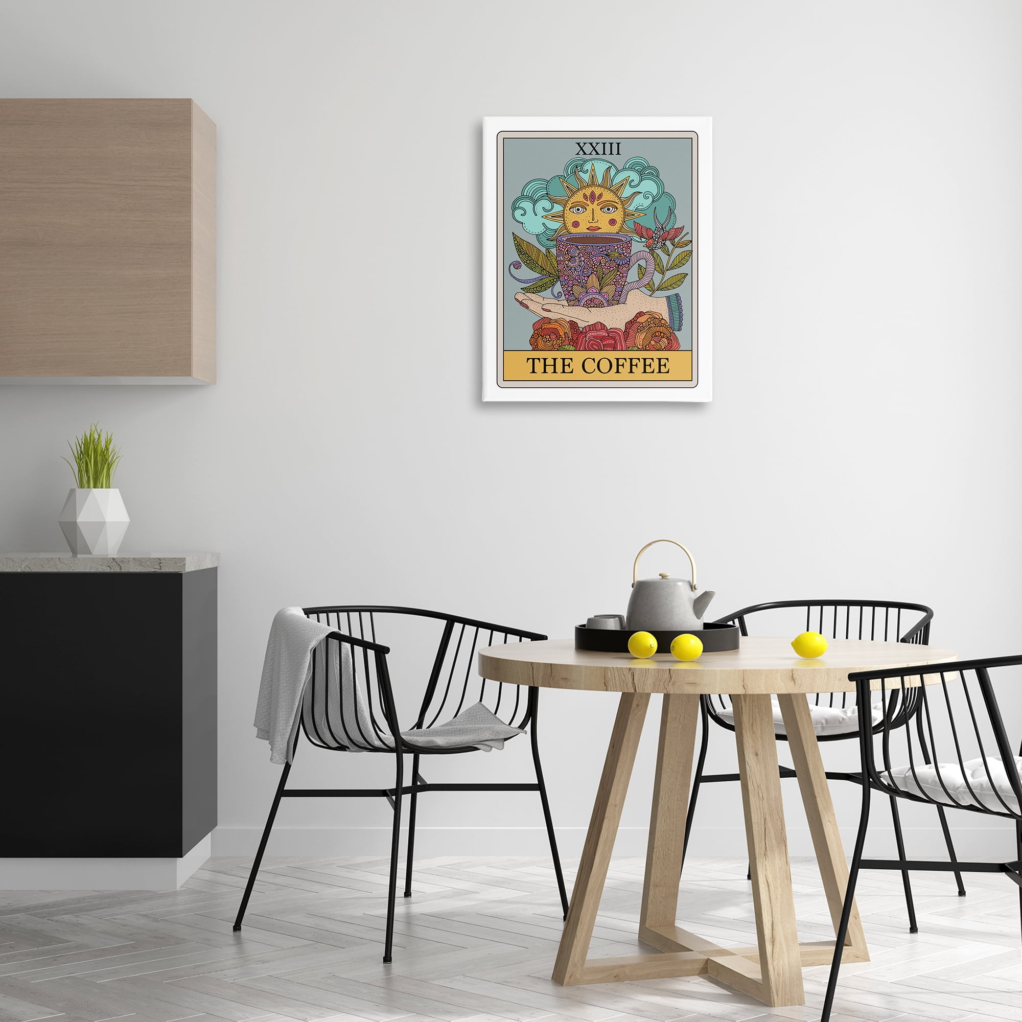 Stupell Industries The Coffee Tarot Food & Beverage Painting Gallery Wrapped Canvas Art Print Wall Art, 24 x 30