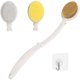 thumbnail image 1 of wonima11 3 in 1 Bath Sponge Set for Shower - 19" Long Handled Brush, Sponge and Pumice for Gentle Exfoliation and Improved Skin Health - Suitable for Men and Women (White With Stiff Brush), 1 of 1