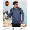 thumbnail image 5 of Roadbox Mens UPF 50+ Fishing Shirts, Long Sleeve UV Sun Hoodie, Hiking Running Swim Athletic Workout Shirt, 5 of 6