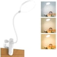 thumbnail image 1 of Lámpara de escritorio LED inalámbrica recargable, 3 colores y 3 regulables, lámpara de noche táctil USB con abrazadera para niños, 20 LED flexibles, 360°, portátil, con clip de lectura, 1 of 5