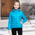 thumbnail image 2 of XXWXYD Girls Lightweight Packable Hooded Puffer Coat - Winter Warm Down Jacket Windproof Zip Up Outerwear with Pockets, ChristmasGift for Kids, 2 of 6