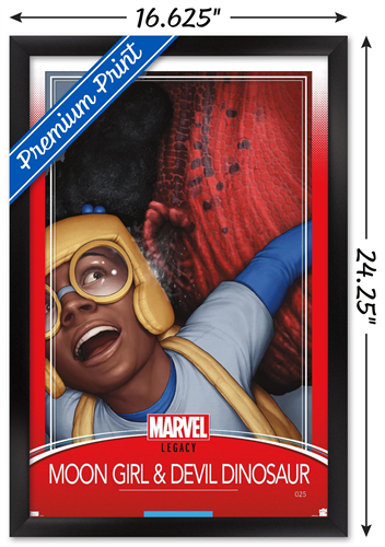 Marvel Moon Girl & Devil Dinosaur - Legacy Wall Poster, 14.725" x 22.375" Framed