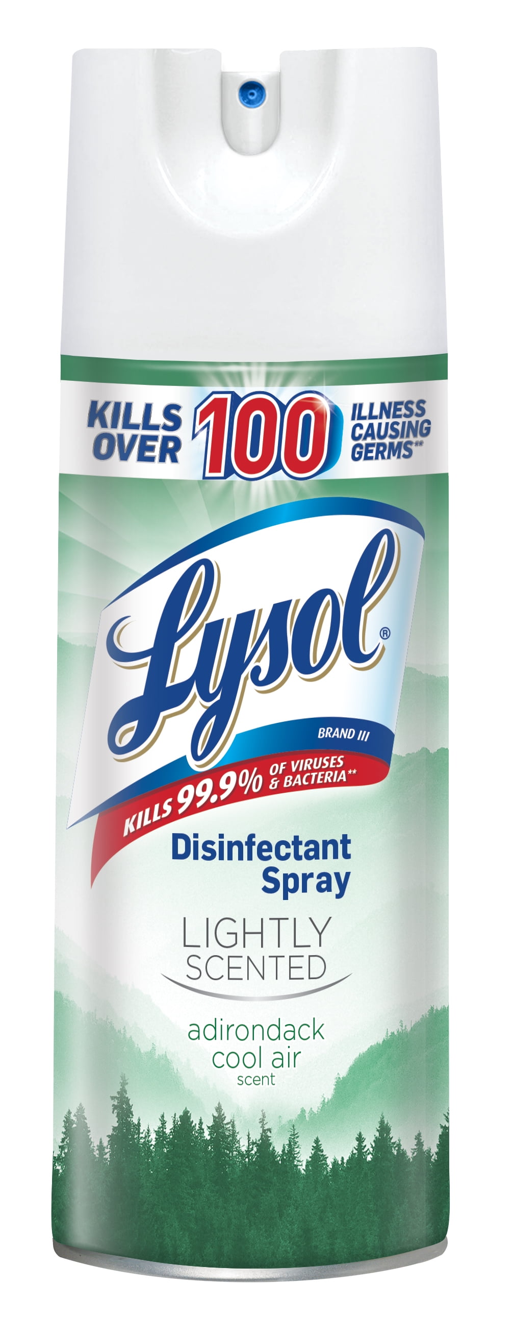 Lysol Disinfectant Spray Lightly Scented Adirondack Cool Air 125oz 0543