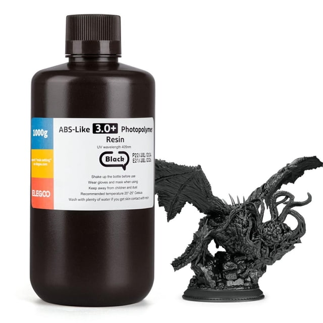 Impresora 3D de resina ELEGOO tipo ABS 3.0+ negra, 1 kg, resistente al calor