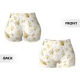 thumbnail image 5 of Yiaed Gold Christmas Tree Print Women's Athletic Shorts Running Shorts Sporty Short High Waisted Elastic Workout Shorts for Yoga Gym Running & Sports -X-Large, 5 of 7