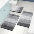 thumbnail image 2 of Evlmd Bathroom Rugs Sets 2 Piece, Soft Absorbent Microfiber Bath Rug Set, Non-Slip, Machine Wash Dry, Plush Shaggy Bath Mats for Bathroom (30"x20"+24"x16", Grey), 2 of 6