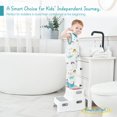 thumbnail image 2 of Taburete Forbena para baño infantil, 2 escalones, blanco y gris, 2 of 6