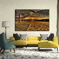 thumbnail image 3 of Beach Sunset Canvas Art Landscape Picture Wall Art Framed Painting Wall Decor For Home Office Bedroom Reeady to Hang, 3 of 6