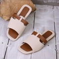 thumbnail image 6 of ATENAR Women Sandals Beach Fashion Sandals for Women Solid Color Womens Shoes Gold 6.5, 6 of 9