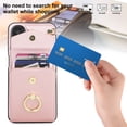 thumbnail image 2 of Asuwish Credit Card Slot PU Leather Wallet Cell Phone Case with Ring & RFID Blocking and Tempered Glass Screen Protector for Samsung Galaxy A56, RoseGold, 2 of 9