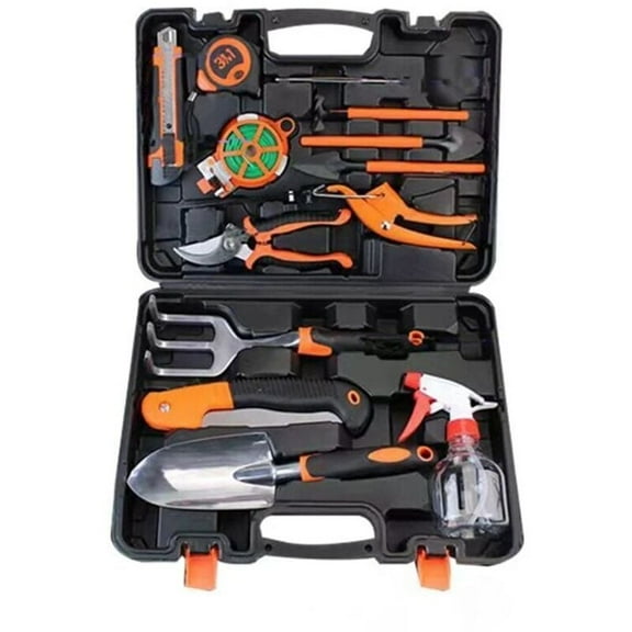 14-Piece Stainless Steel Gardening Tool Set with Non-Slip Handle for Vegetables and Flowers