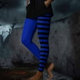 thumbnail image 6 of GERsome Striped Leggings Halloween Women's Funny Graphic High Waist Leggings Workout Pants Stretchy Striped Tights Pants Size L, 6 of 9