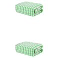 thumbnail image 4 of Yuarrent Toalla de té a cuadros, paños de cocina, servilletas, tejido, paño de limpieza, paño de cocina reutilizable, hogar, Hotel, Verde 2Conjunto, 4 of 6