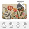 thumbnail image 3 of Burnt Orange Spring Floral Door Mat Indoor Outdoor,Summer Botanical Tulip Vintage Non Slip Welcome Mat with Rubber Backing,Absorbent Front Door Mats Entryway Rug for Home Patio Entrance 20"x31.5", 3 of 9