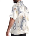 thumbnail image 3 of Tmall Men's Short Sleeve Printed Poplin Shirt with Spread Collar Tops - Casual Button Down Summer Beach Shirt for Men and Women, 3 of 6