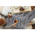 thumbnail image 4 of Lochas Soft Shaggy Blankets Plush Fuzzy Bed Cozy Sherpa Fluffy Throw Blanket for Couch Chair Sofa,60"x80",Gray, 4 of 7