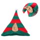 thumbnail image 3 of Sombrero de duende de Navidad con orejas de duende adjuntas para diadema de fiesta para niños y adultos Rojo verde, 3 of 4