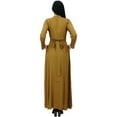 thumbnail image 2 of Bimba Women's Mandarin Collar Plain Jilbab Dress With Pockets Full Sleeve Maxi, 2 of 7