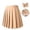 Beige, variant on Women's Pleated A-Line Mini Skirt with Bow Tie,Adjustable Waist Zipper High Waist Skirts,Trendy Lightweight School Uniform Skirt for Back to School,Black Women's XS-XXXL